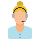 5 Advantages of Working with a Software Development Company - Icon showing a user with a headset for Customer Support