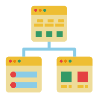 Scrum vs. Kanban: Which Framework is Best for You? Image shows one screen that leads down to two different screens, showing structure.