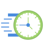 How Agile Accelerated Project Delivery by 30% Icon portrays a clock showing speed.