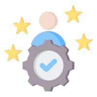 5 Reasons to Outsource Development Blog. Icon shows a user with a checkmark, showing expertise.