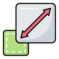 5 Reasons to Outsource Development Blog. Icon shows a box scaling into a bigger box, showing scalability.