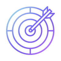 Icon showing dart board with dart in the centre showing purpose of a custom application