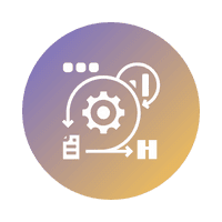 Sprint review icon illustrating agile development feedback session to assess sprint goals and product functionality.
