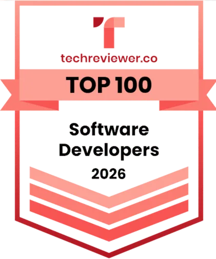 Koderly in the Top 100 Software Developers 2026 Badge by Techreviewer