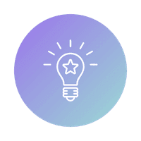 Icon showing a lightbulb with a star in the middle, representing opportunity being a cost of manual processes