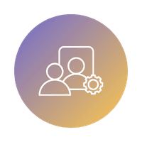 Icon shows a users reflecting by looking in a mirror, for effective project management in custom software development