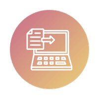 Icon shows a document, arrow, and laptop representing delayed data entry as a challenge with ERP systems in production management