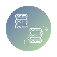Image shows two server icons with sparkles, representing moving to newer harder due to due to SQL Server 2016 and 2017 approach end of support.