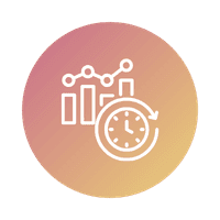Icon shows a clock and bar chart representing challenges with ERP systems in production management